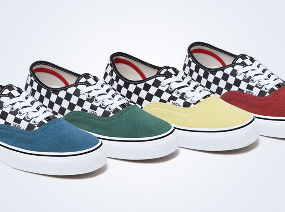 Supreme x Vans Authentic "Checkered Corduroy" - Available