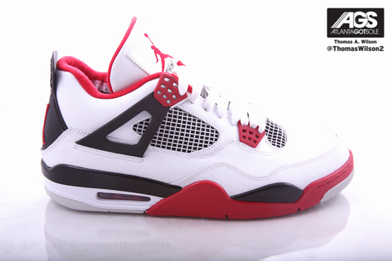 White Red Air Jordan Iv 7