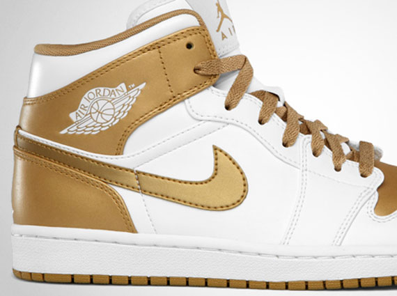 Air Jordan 1 White Metallic Gold