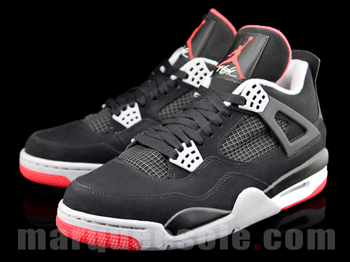 Air Jordan Iv Black Cement Grey Fire Red 081