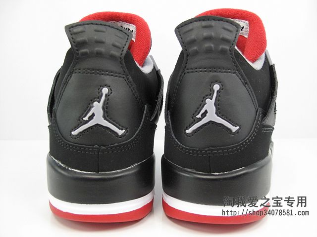 Air Jordan Iv Gs Black Cement Grey Fire Red 06