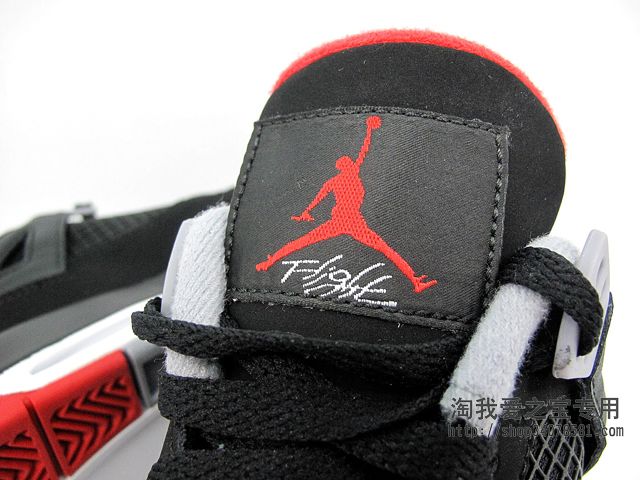 Air Jordan Iv Gs Black Cement Grey Fire Red 08