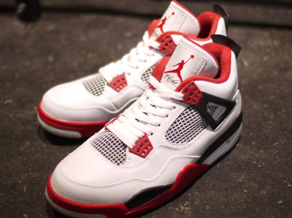 Air Jordan Iv White Varsity Red Black Detailed Images 1