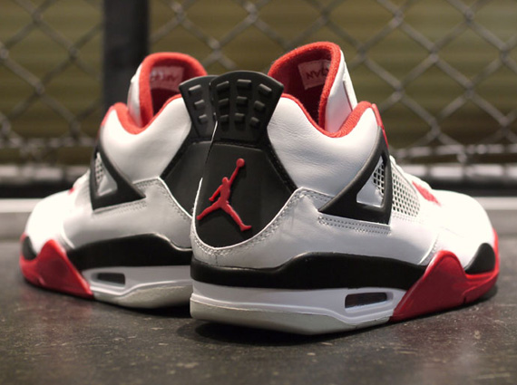 Air Jordan Iv White Varsity Red Black Detailed Images 2