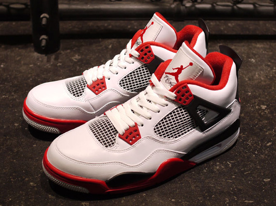 Air Jordan Iv White Varsity Red Black Detailed Images 6