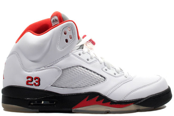 Air Jordan V White Black Fire Red Release Date 3