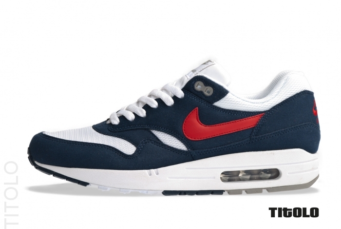 Nike Air Max 1 White Thunder Gym Red Medium Grey 2
