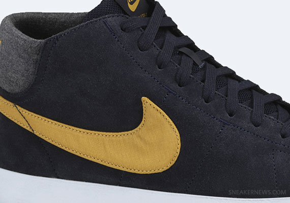 Nike Blazer Mid LR - Dark Obsidian - Dark Gold Leaf