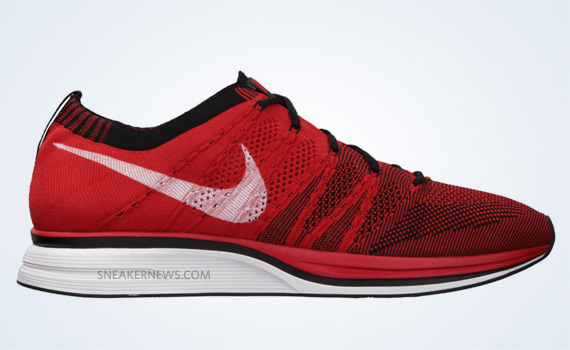 Nike Flyknit Trainer University Red White Black