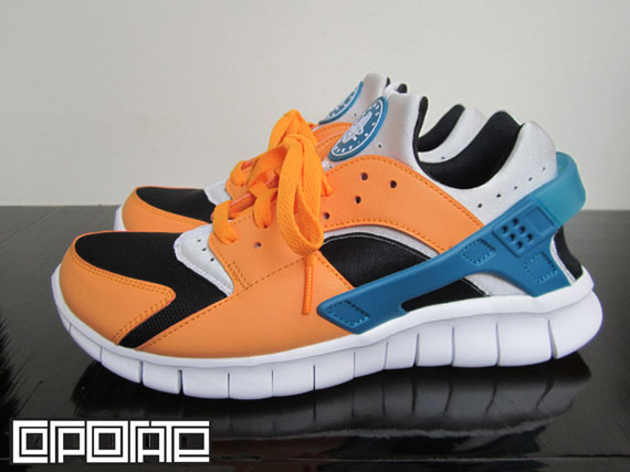 Nike Huarache Free Runner Industrial Orange 2