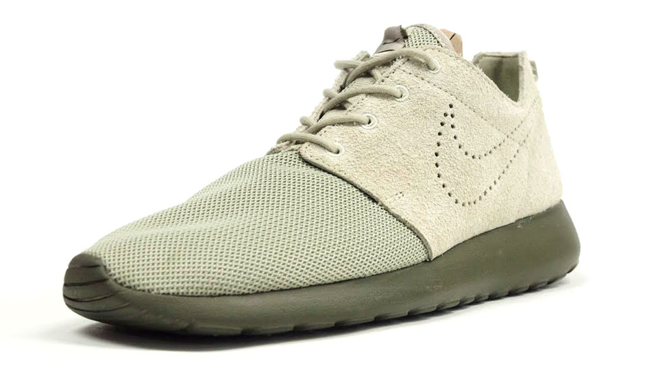Nike Roshe Run Premium Sandtrap Medium Olive Volt 2