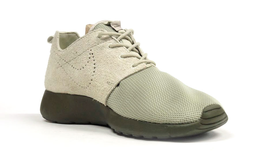 Nike Roshe Run Premium Sandtrap Medium Olive Volt 4