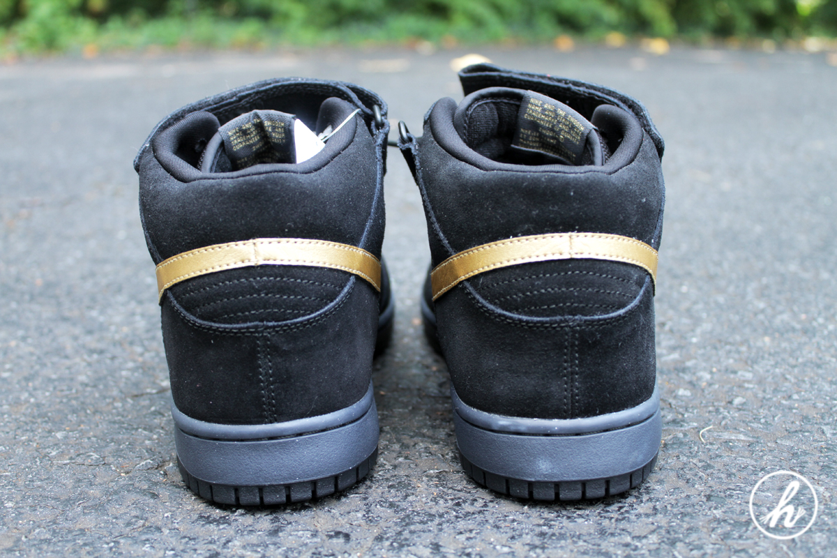 Nike Sb Dunk Mid Dark Obsidian Metallic Gold 4