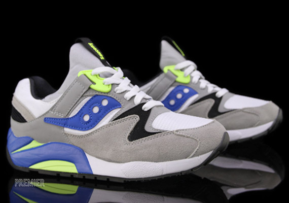 Saucony Grid 9000 - Grey - Blue - Neon