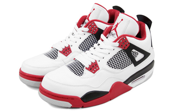 White Varsity Red Air Jordan 4 1