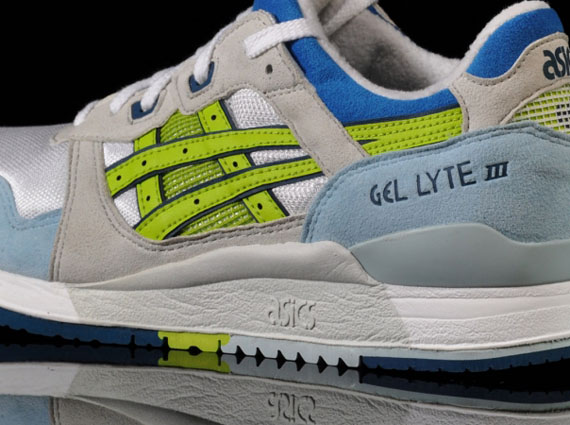 Asics Lady Gel Lyte III - White - Lime - Blue