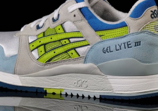 Asics Lady Gel Lyte III – White – Lime – Blue