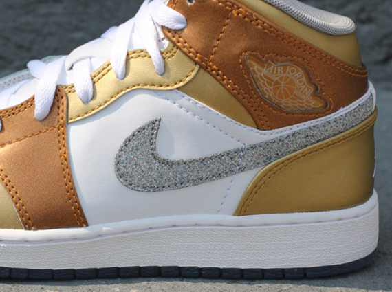 Air Jordan 1 Phat GS - White - Matte Silver - Metallic Gold