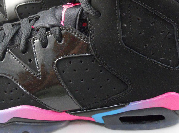 Air Jordan 6 Gs Black Pink Flash Marina Blue