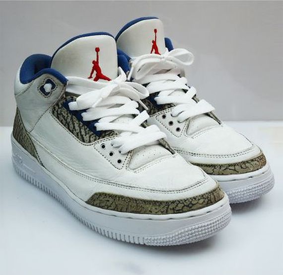 Air Jordan Iii True Blue Air Force 1 Sole Swap 01