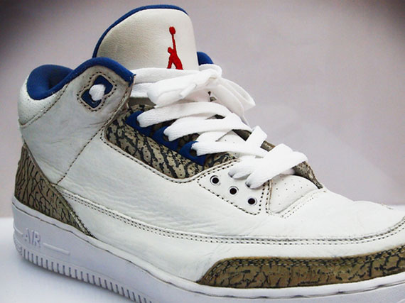 Air Jordan III "True Blue" x Air Force 1 Sole Swap