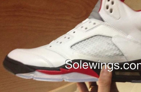 Air Jordan V White Black Red 2013 Retro 2