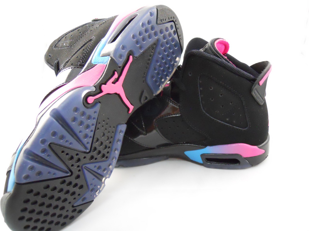 Air Jordan Vi Black Pink Flash Marina Blue 01