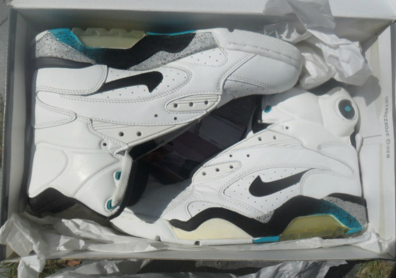 Nike Air Force 180 High White Black Blue Emerald 12