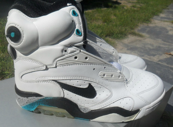 Nike Air Force 180 High White Black Blue Emerald 2