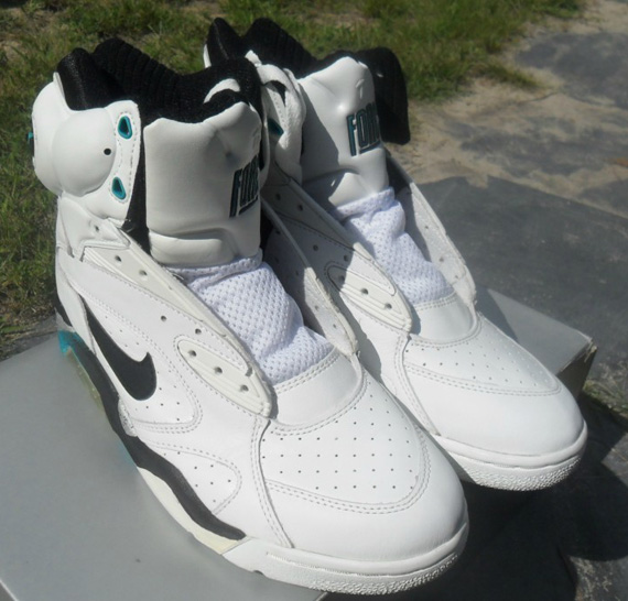 Nike Air Force 180 High White Black Blue Emerald 6