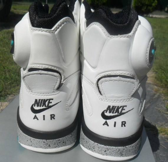 Nike Air Force 180 High White Black Blue Emerald 8