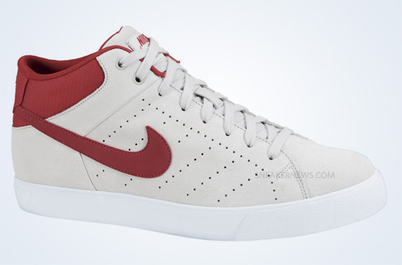 Nike Court Tour Mid Neutral Grey Gym Red Black White