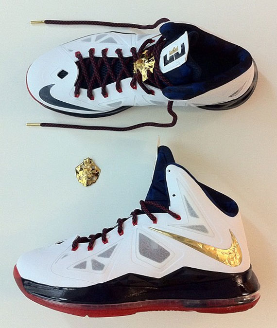 Nike Lebron X Usa Gold Swoosh 1