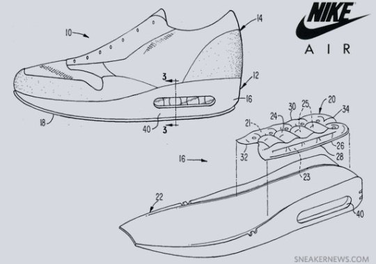 Original Nike Air Bag Patent Drawings