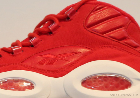 Reebok Question Mid Red Leather Canvas 1