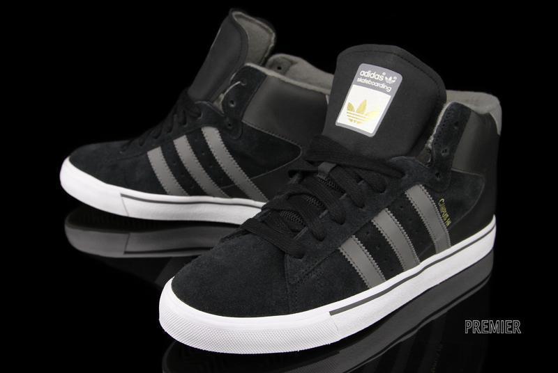 Adidas Skate Campus Vulc Mid Black Mid Cinder White 2