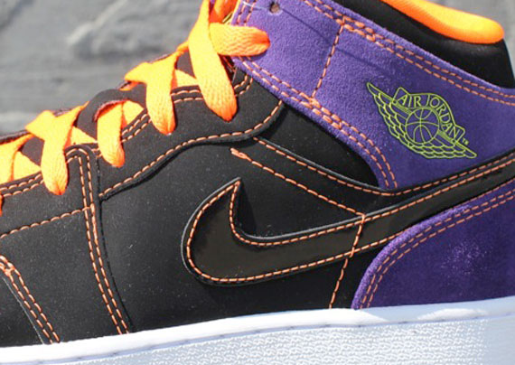 Air Jordan 1 Phat Gs Black Purple Orange Green