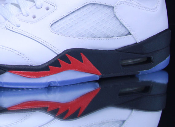 Air Jordan 5 White Black Fire Red New Images 1