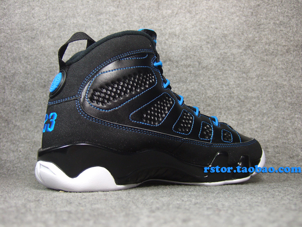 Air Jordan 9 Black Photo Blue White 09