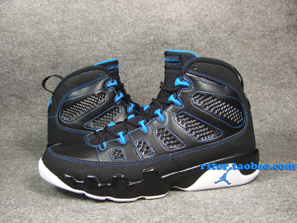 Air Jordan 9 Black Photo Blue White 10
