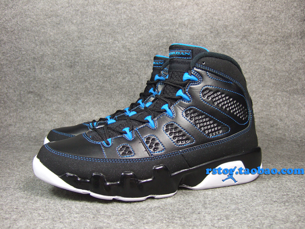 Air Jordan 9 Black Photo Blue White 11