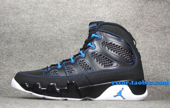 Air Jordan 9 Black Photo Blue White 12