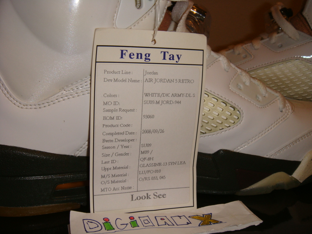 Air Jordan V Dark Army Unreleased Sample 02