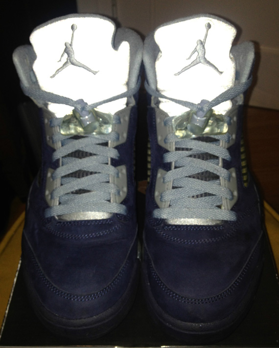 Air Jordan V Navy Suede On Ebay 1