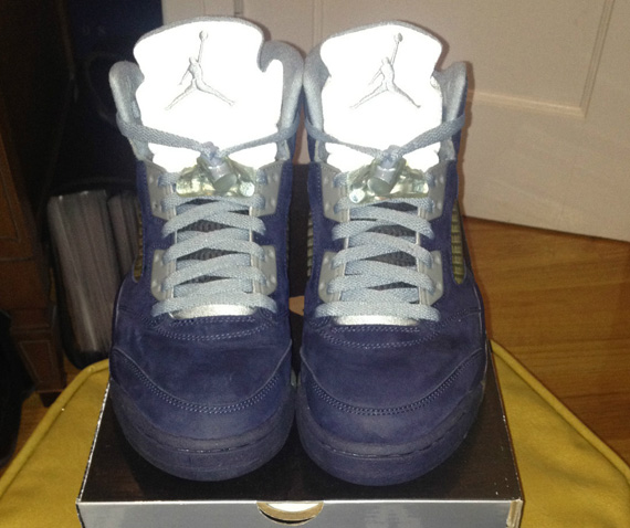 Air Jordan V Navy Suede On Ebay 2