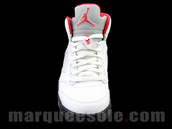 Air Jordan V White Black Red Ms 1