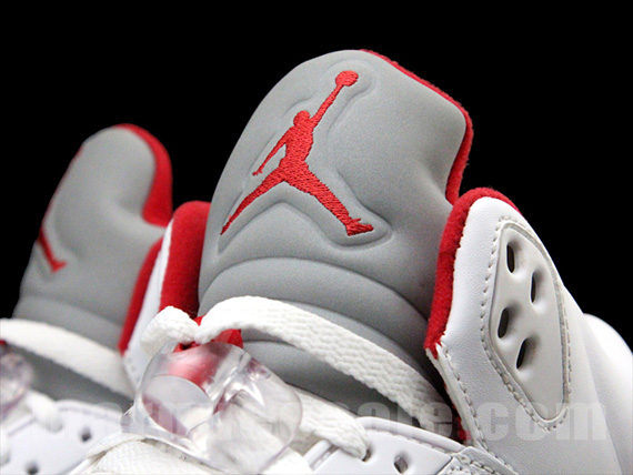 Air Jordan V White Black Red Ms 3