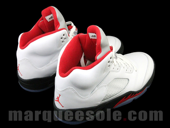 Air Jordan V White Black Red Ms 4