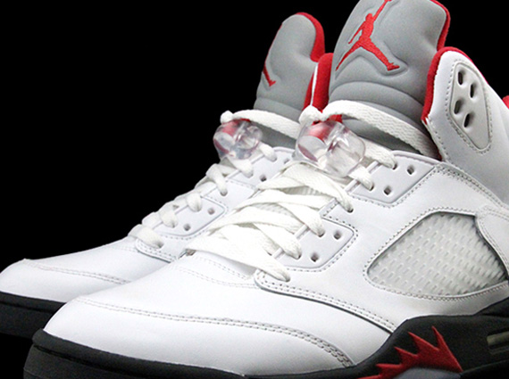 Air Jordan V White Black Red Ms