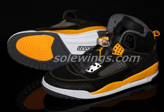 Jordan Spizike Black University Gold Dark Grey White 5